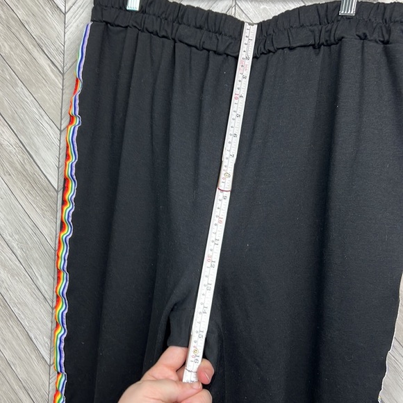 Rainbow Striped Black Joggers - Picture 8 of 8